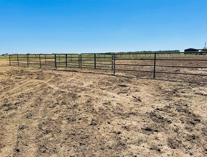 2 3/8" Drill Step Pipe for a Riding Arena. Construction by Integrity Welding Service LLC, servicing the Front Range of Colorado.